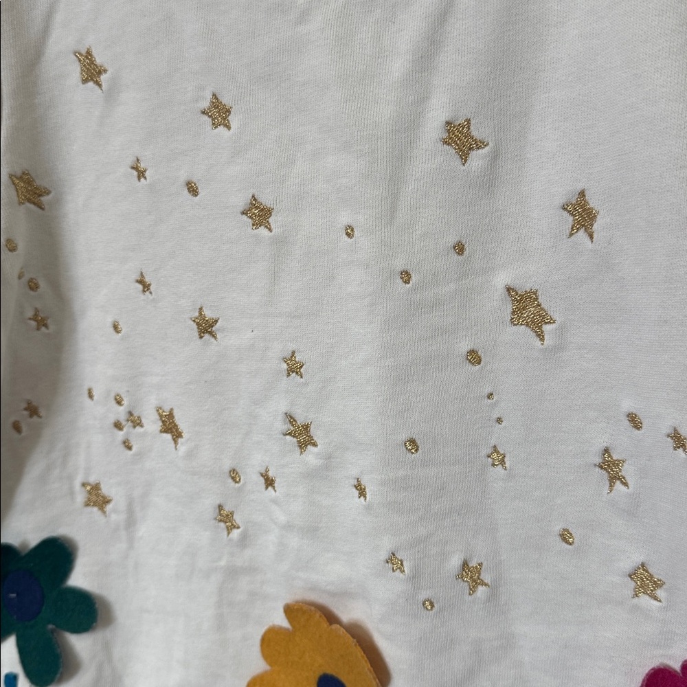 HANNA ANDERSSON GIRLS FLOWER APPLIQUÉ CREWNECK SWEATSHIRT 8 - Picture 4 of 8